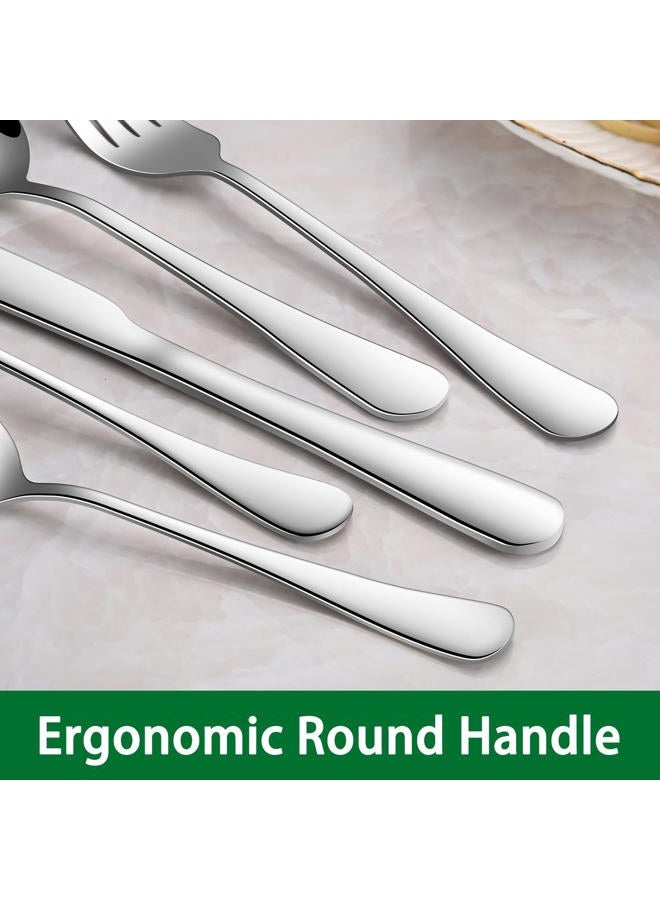 DEHOV 30 Pcs Silverware Sets, Premium Stainless Steel Flatware Sets Service For 6, Mirror Polished Tableware Cutlery Set For Home Kitchen,Restaurant,Hotel Knife Spoon And Forks Sets - Image 5