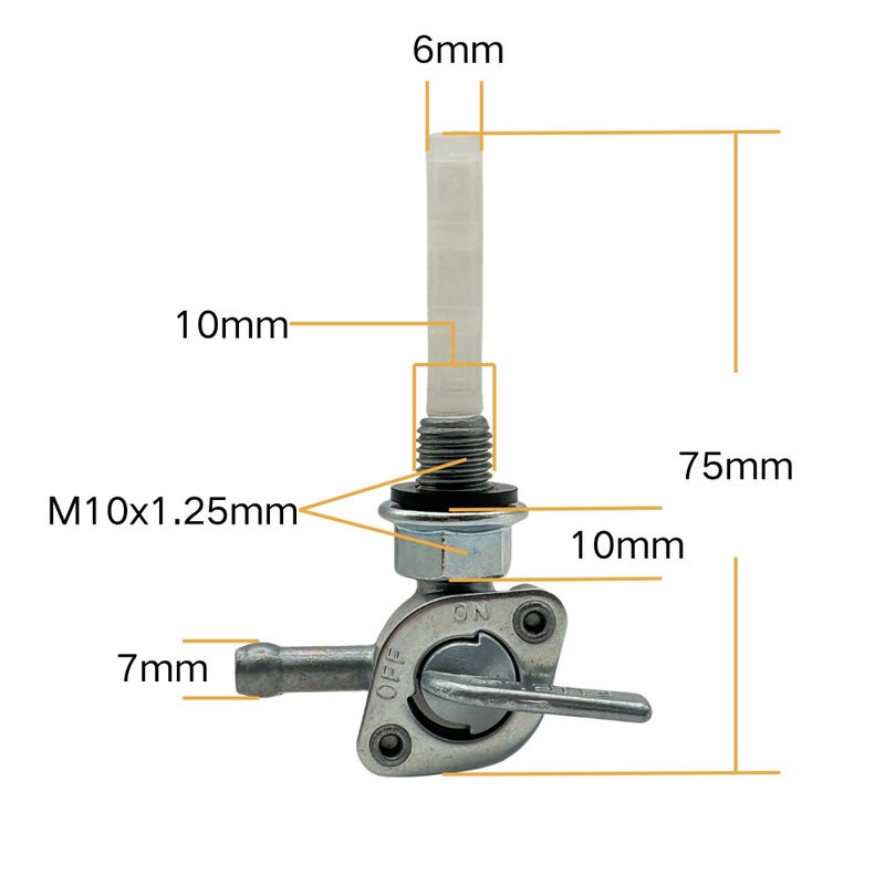 Ygq Fuel Tank Shut Off Valve Switch Gas Petcock For Generator Champion 50Cc 70Cc 110Cc 125Cc Dirt Bike Atv Chinese 28-1783-V M10X1.25 - Image 2