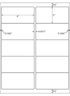 FungLam 10 Up Shipping Address Labels 2" X 4" 2000 Labels  - Image 3