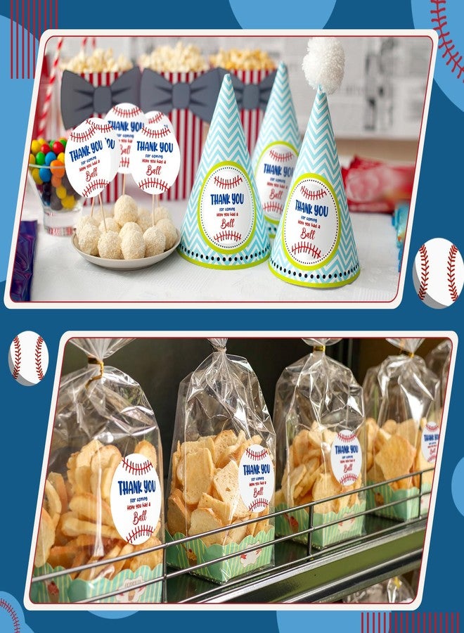 Marspark 200 Pcs Baseball Label Stickers Set Baseball Thank You Party Sticker Labels for Birthday Party Gifts Wrapping Craft Theme Supplies 2 Inch - Image 4