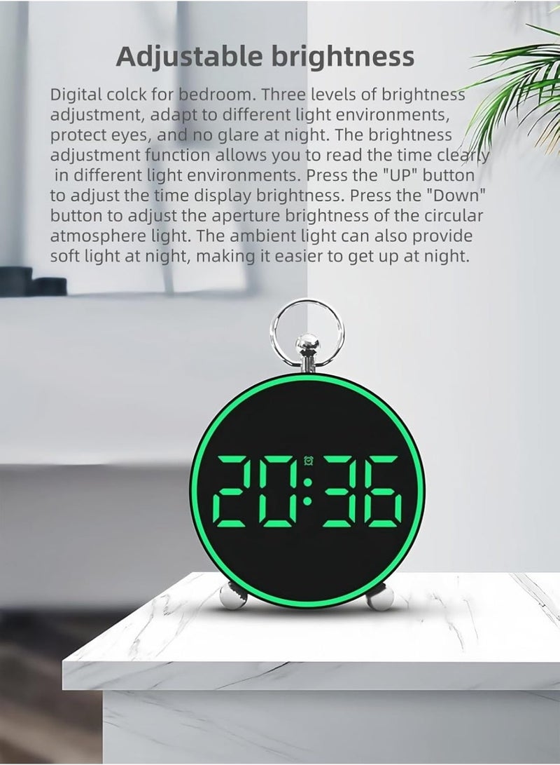 ساعة منبه رقمية متعددة الوظائف بصوت وإضاءة LED - Image 4