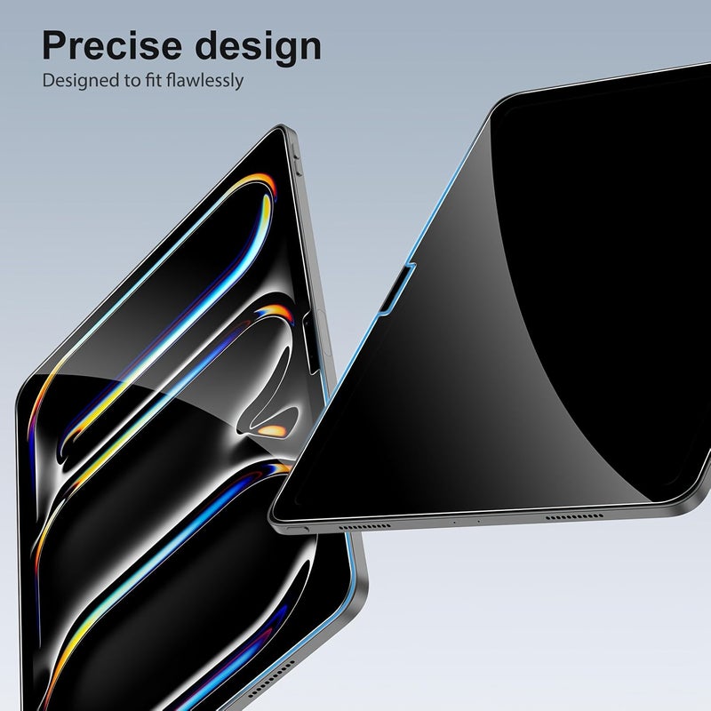 Tempered Glass Screen Protector 2 Pack For iPad Pro 13 Inch M4 2024 High Definition Transparent 9H Hardness Film Supports Face ID And Apple Pencil Pro Sensitive Cover Shell - Image 5