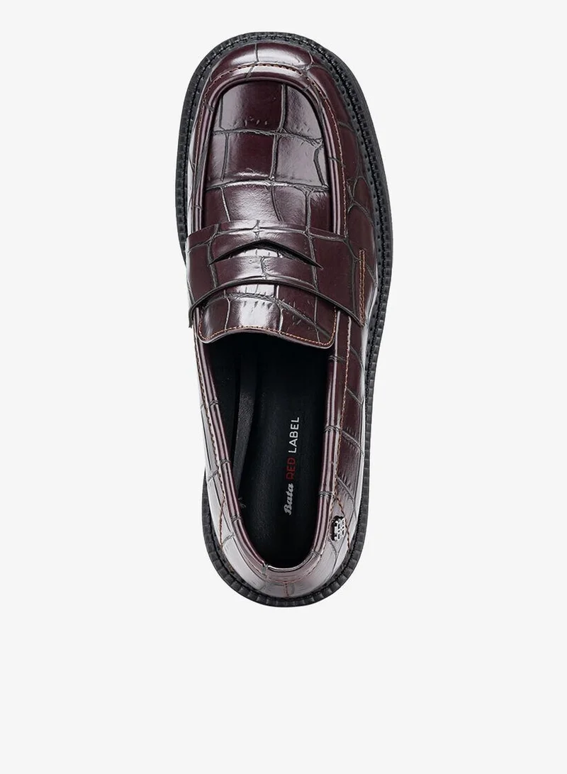 Bata Red Classic Formal Loafers for Women | Best Price UAE