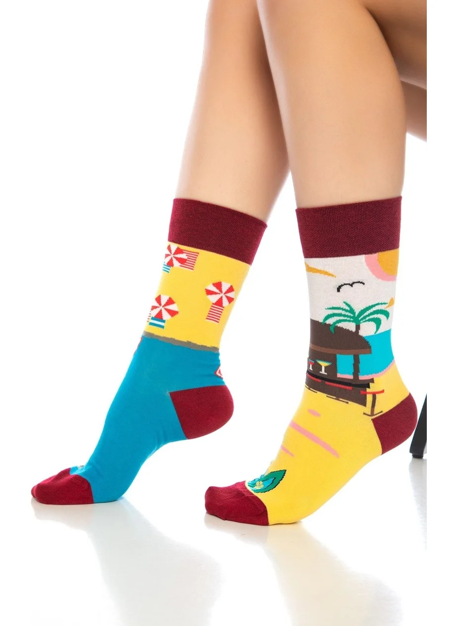 دايكو Beach Patterned Colorful Sock Socks
