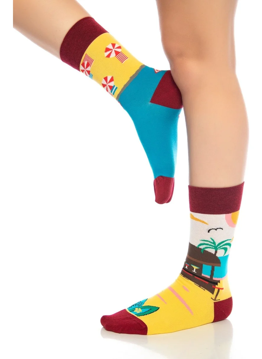 دايكو Beach Patterned Colorful Sock Socks