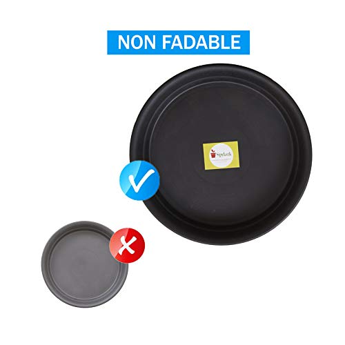 SPYLARK'S™ Heavy Duty Planter Gamla Bottom Plate/Tray/Saucer Base Plate/Dip Tray for Flower Pots-Black(6inch) (Pack of 8) - Image 4
