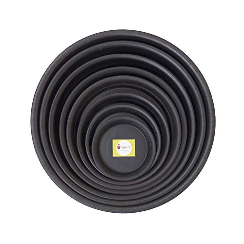 SPYLARK'S™ Heavy Duty Planter Gamla Bottom Plate/Tray/Saucer Base Plate/Dip Tray for Flower Pots-Black(6inch) (Pack of 8) - Image 5