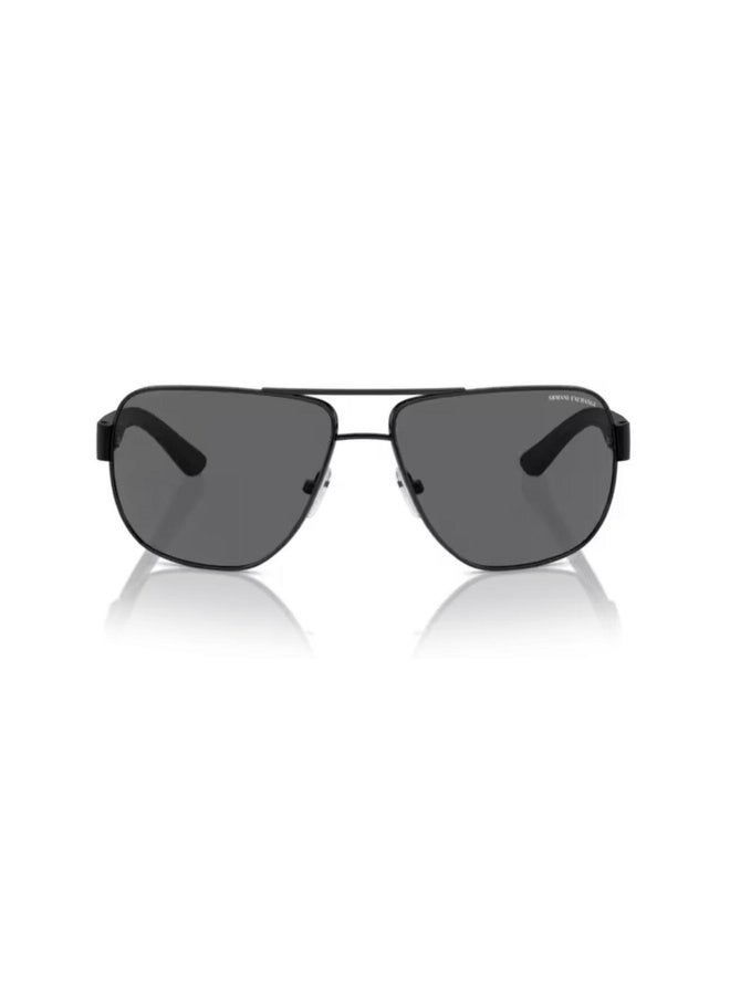 Armani Exchange Man PILOT  SUNGLASSES- AX 2012S - lense size:62mm - MATTE BLACK - Image 2
