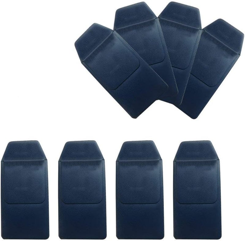 TEKEFT 8 Pcs Navy Imitation Buffalo Texture Pocket Protector, for Pen Leaks,for School Hospital Office (Navy) - Image 1
