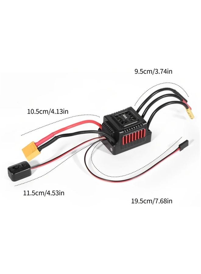 60A XT60 Plug ESC Speed Controller 6S Brushless For 1 8 RC Car ABS Material 36V - Image 2