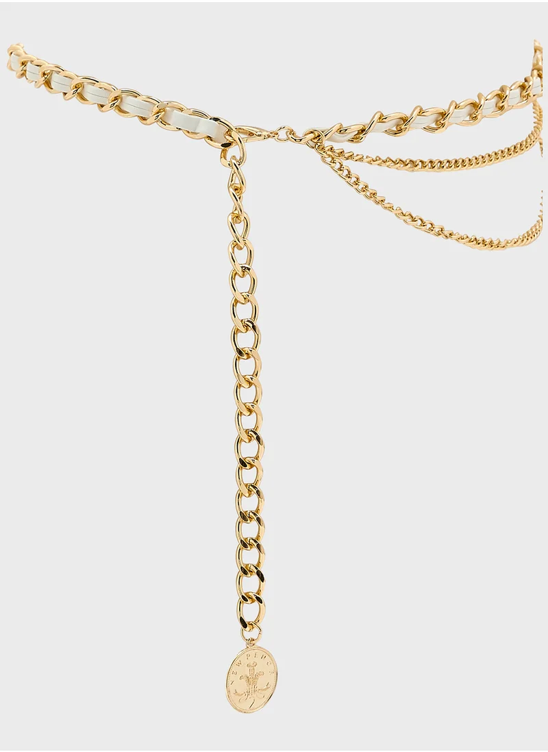 ايلا ليمتد اديشن Layered Weave Pattern Chain Belt