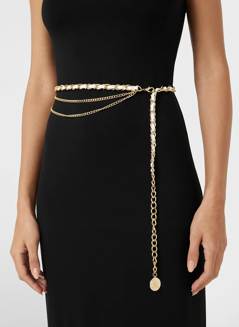Ella Limited Edition Layered Weave Pattern Chain Belt