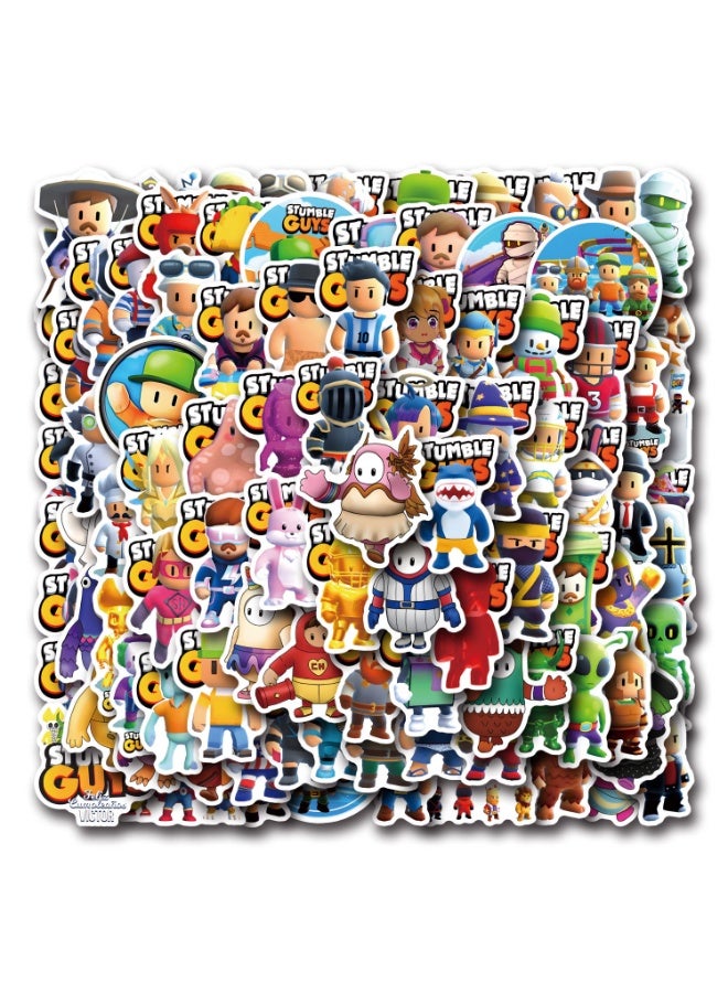 NIBEMINENT 110 Pcs Stumble Guy Deco Kit Waterproof Stickers, High Definition Printing Bright Colors, Suitable for Laptop Skateboard Luggage Water Bottle Guitar DIY - Image 2
