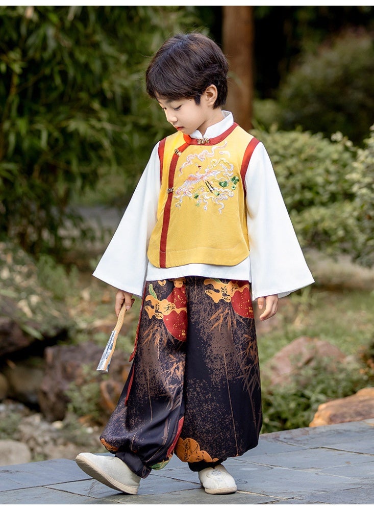 Boy Hanfu Summer Readymade Chinese Traditional Style Kid Tang Suit Costume Hanfu for Young Boy（Age3-12) - Image 2