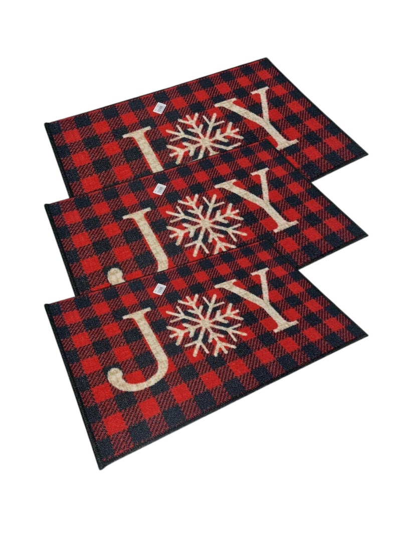 Mac Carpet Christmas Joy Door mat -3Pcs (Size 44cm * 71cm)  - Image 1