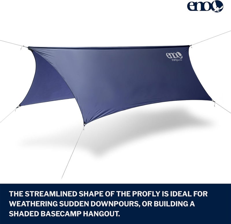 Eno , Eagles Nest Outfitters ProFly Rain Tarp, Ultralight Hammock Accessory, Navy - Image 2