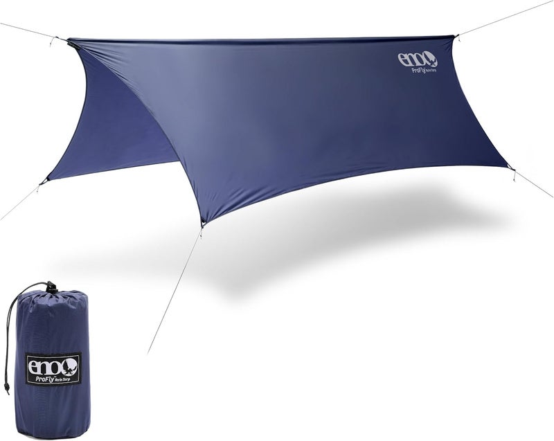 Eno , Eagles Nest Outfitters ProFly Rain Tarp, Ultralight Hammock Accessory, Navy - Image 1
