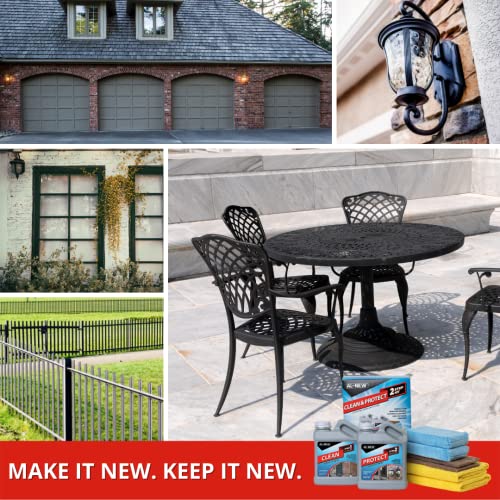 AL-NEW 2 Step Clean & Protect Kit | Clean, Restore, & Protect Your Outdoor Patio Furniture, Garage Doors, Exterior Lights, Window Frames, and More (16 Ounce Kit) - Image 2