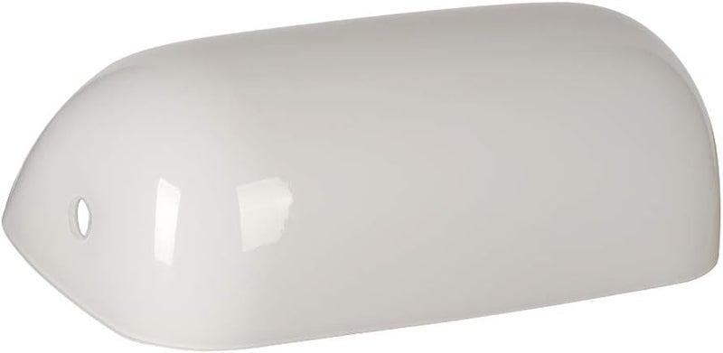 Newrays Glass Bankers Lamp Shade Cover Replacement,L8.85 W5.11 (Milk White) - Image 3