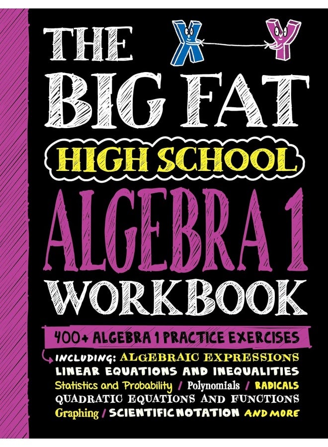 كتاب العمل الكبير للسنة الثانوية الجبر 1: 400+ تمرين في الجبر 1 (دفاتر كبيرة) - Image 1