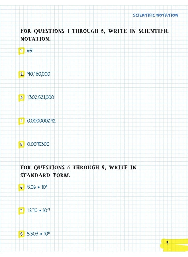 كتاب العمل الكبير للسنة الثانوية الجبر 1: 400+ تمرين في الجبر 1 (دفاتر كبيرة) - Image 3