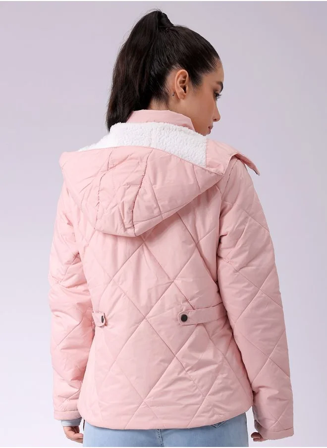 مرفوعة Women Slim Fit Solid Puffer Jacket