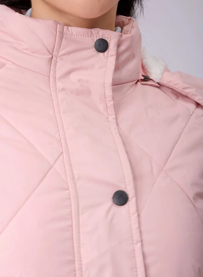 Freehand Women Slim Fit Solid Puffer Jacket