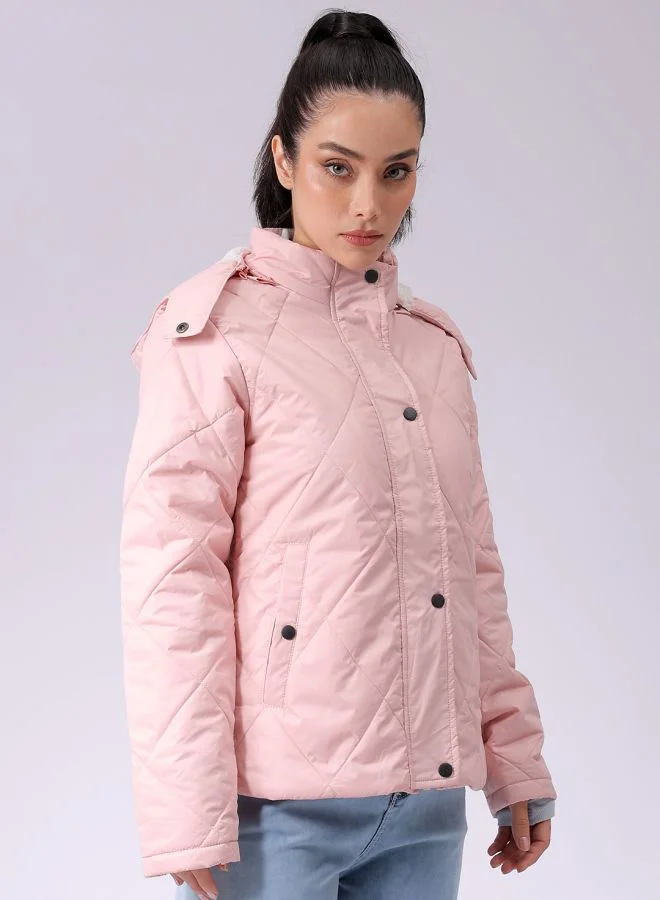 Freehand Women Slim Fit Solid Puffer Jacket