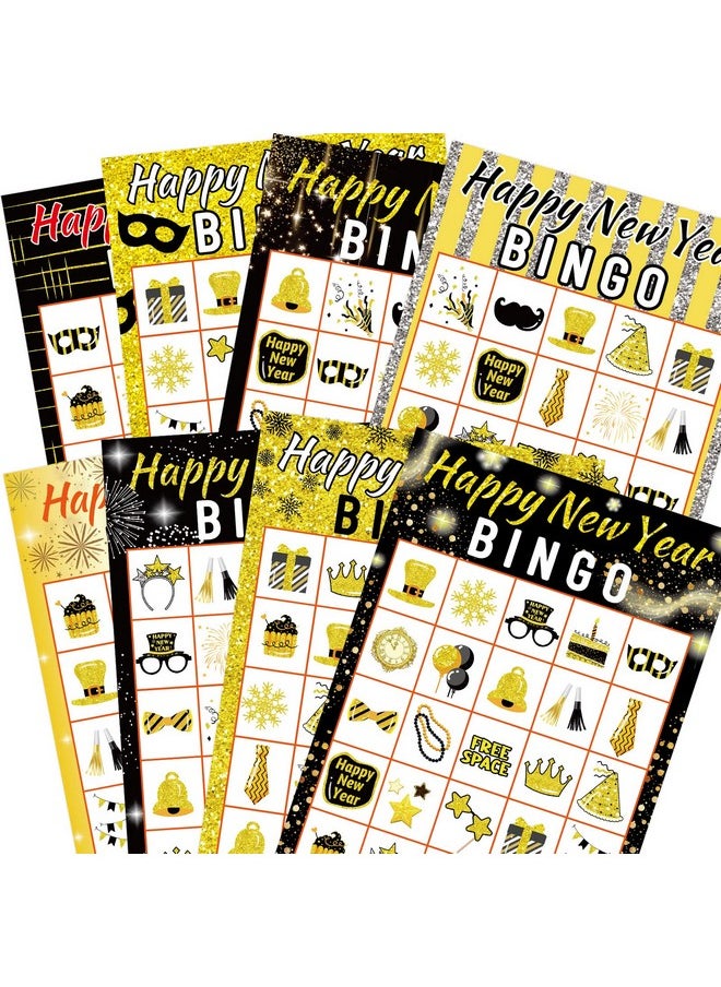 Fancy Land - New Year Bingo Game For Kids 24 Players Holiday Party Game Supplies New Years Eve Party Supplies - Image 1