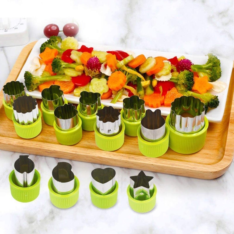 Cozron Cozron Mini Vegetable Cutter Shapes Set Mini Pie Fruit and Cookie Pastry Stamps Mold for Kids Baking and Food Supplement Tools AccessoriesCookie Cutter 12 PcsCookie Cutter Set of 1 - Image 5