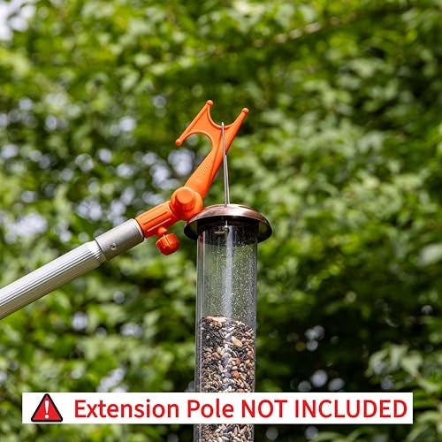 EZ SMART Handy Hook, Multi-Purpose Utility Hook, Adjustable Elbow, Screw on to Standard Thread Extension Pole for Hanging Bird Feeders, Christmas Lights, Ropes, Boats, Pool, and More - Image 3