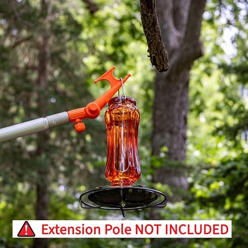 EZ SMART Handy Hook, Multi-Purpose Utility Hook, Adjustable Elbow, Screw on to Standard Thread Extension Pole for Hanging Bird Feeders, Christmas Lights, Ropes, Boats, Pool, and More - Image 4