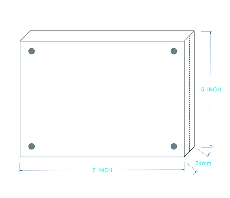 HESIN Acrylic Photo Frame 5 by 7 inch Double Sided Frameless Picture Frame Magnetic Acrylic Block Desktop Photo Display Holder with Gift Box Package Thickness 12+12mm (5"x7") - Image 4