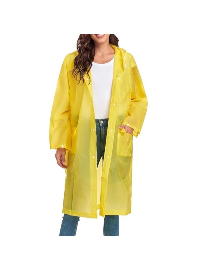QSHOP QSHOP® Rain Ponchos Reusable Lightweight Waterproof EVA Rain Poncho for Adults Men Women  - Image 1