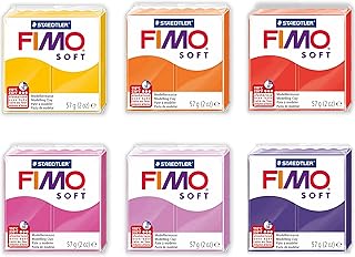 Fimo FIMO Staedtler Soft Polymer Oven Modelling Clay - Sunset Tones - Set of 6 - Image 1