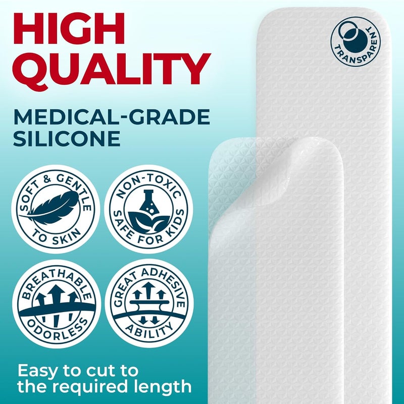 MYHELP Save 10 on Medical Grade Silicone Scar Sheets  6pk 57x16  Transparent 6pk 57x16 - Image 3
