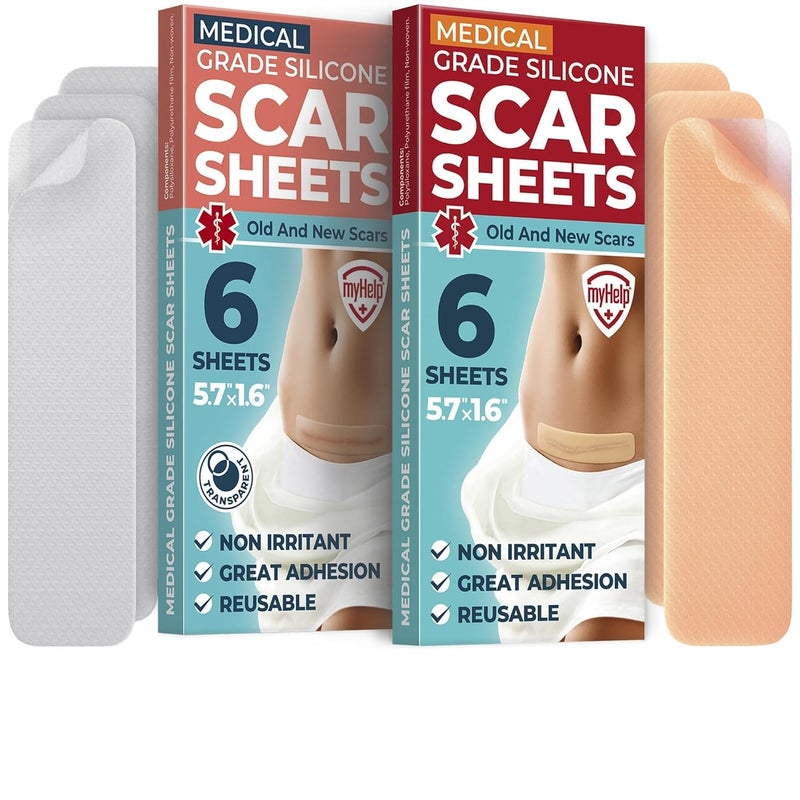 MYHELP Save 10 on Medical Grade Silicone Scar Sheets  6pk 57x16  Transparent 6pk 57x16 - Image 1