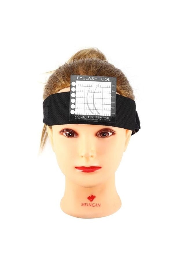 Professional Eyelash Extension Supplies, Magnetic Eyelsahes Pad Magnetic Headband Headsacrf for Eyelash Extension with 4 Lash Pad Holder