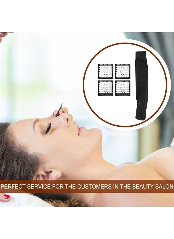 Professional Eyelash Extension Supplies, Magnetic Eyelsahes Pad Magnetic Headband Headsacrf for Eyelash Extension with 4 Lash Pad Holder