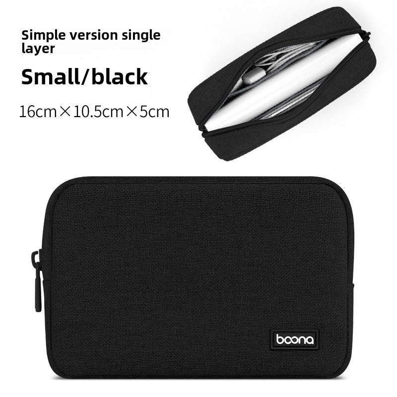 Laptop Charger Organizer Cable Storage Bag Black 
