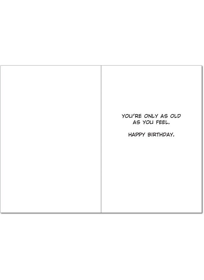 NobleWorks - - 1 Awesome Birthday Greeting Card - Cartoon Art, Happy Funny Bday Note - Old-Age Dwarves 4729 - Image 1