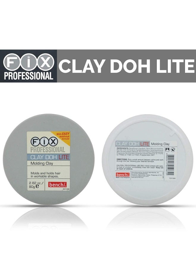Bench Fix Professional Clay Doh Lite Hair Molding Clay With Easy Washout Fomula With Matte Finish 80g