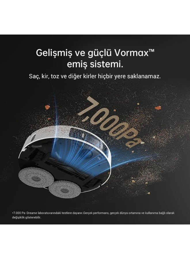 Dreame L20 Ultra Robot Vacuum, 7,000Pa Maximum Suction, 3.2L Dust Bag Volume, 4.5L Clean Water Tank Capacity, 6400mAh Battery Capacity, White - Image 5