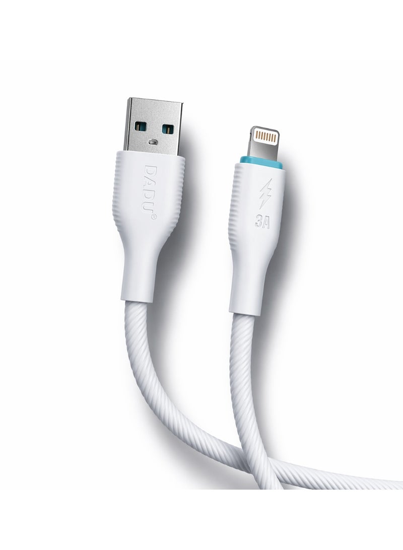 دادو كابل DC-C238 من USB إلى Lightning - شحن سريع 3 أمبير - خرج طاقة 18 واط - مادة مقاومة للحريق - شحن آمن - أبيض - Image 1
