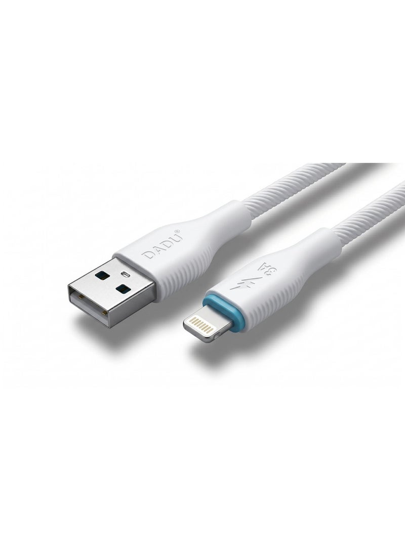 دادو كابل DC-C238 من USB إلى Lightning - شحن سريع 3 أمبير - خرج طاقة 18 واط - مادة مقاومة للحريق - شحن آمن - أبيض - Image 3