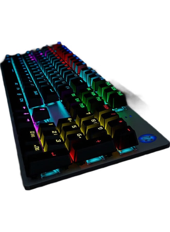 HP Hp Gk400F Mechanical Keyboard, Wired For Office, E-Sports And Gaming, Compatible With Desktop And Laptop Computers, Gunmetal Black With Brown Switches, 104 Keys - Image 1