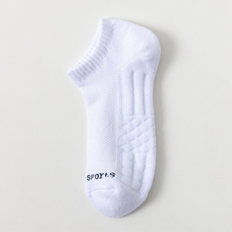 10A Antibacterial Cotton White Socks for Men, Towel Bottom, All-Season Mid-Calf Socks, Sweat-Absorbent Men's Sports Socks for  Basketball - Image 1