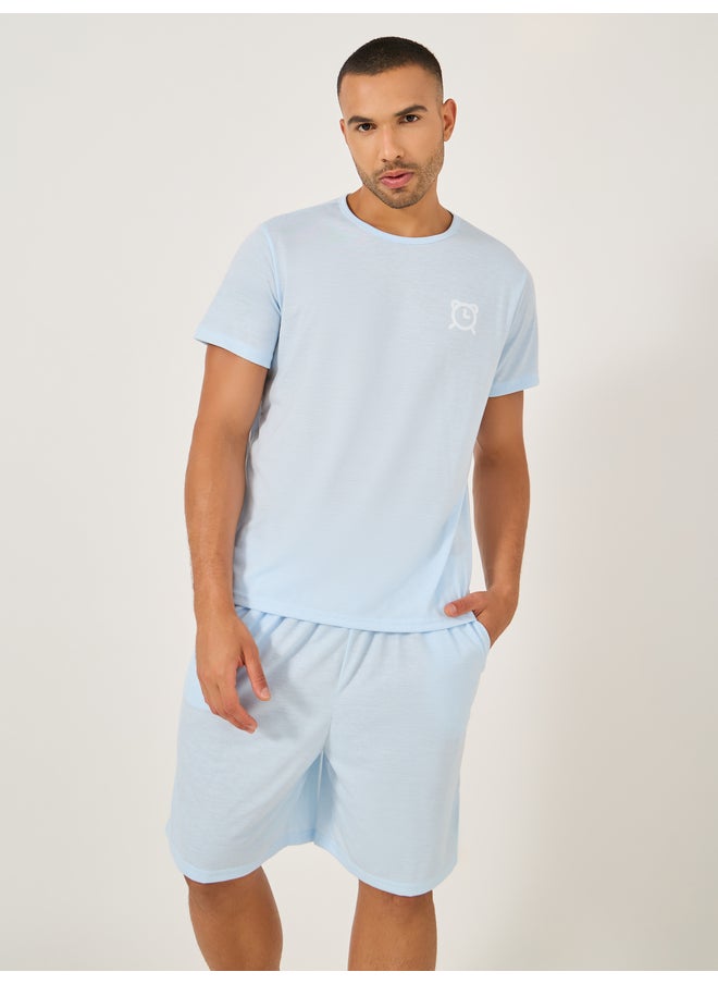 Styli Styli Unwind Slogan Front and Back Printed T-Shirt and Shorts Set  - Image 2