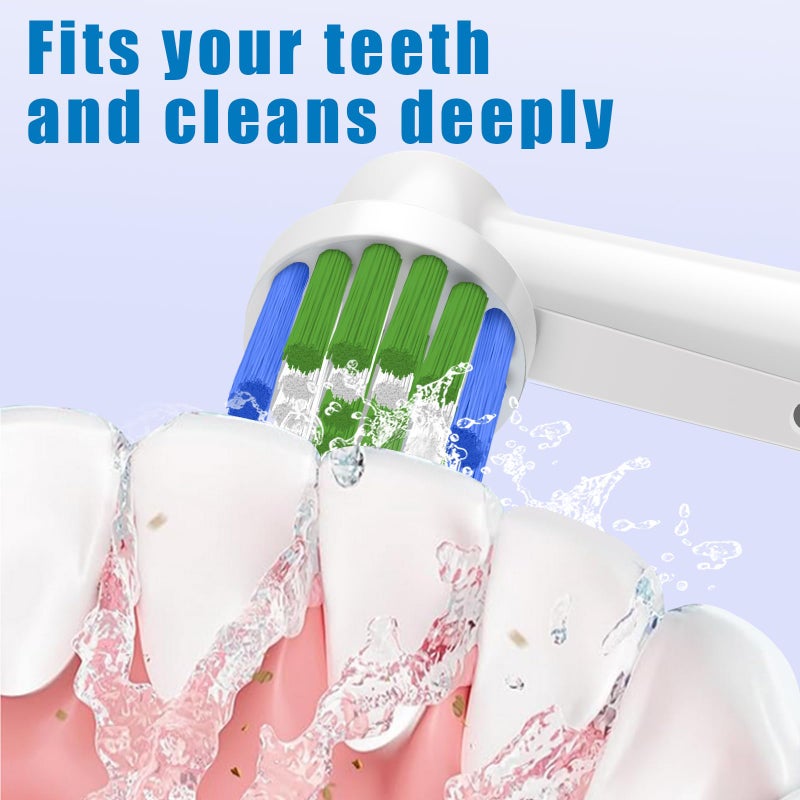 BKIX Replacement Toothbrush Heads Compatible with Oral B Braun Pro 500, 1000, Genius X, Smart 1500 Series, 8 Pack Professional Electric Toothbrush Heads, White+Black - Image 4