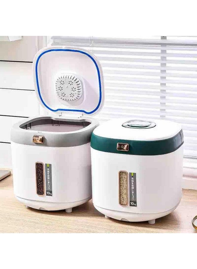Delavala Delavala 10KG Rice Dispenser, Cereal Dry Food Storage Containers with Measuring Cup, Rice Container, Rice Storage Container, Food Cereal Container Bins for Flour Cereal Kitchen Storage - Image 2